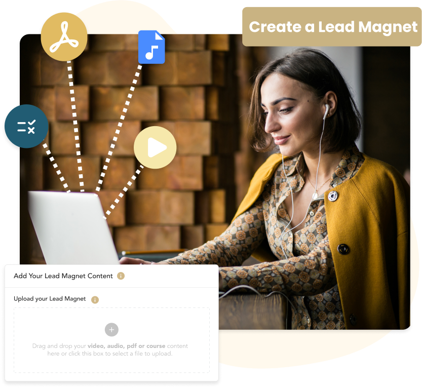 Uploading video, audio, and PDF content to a Cohere lead magnet
